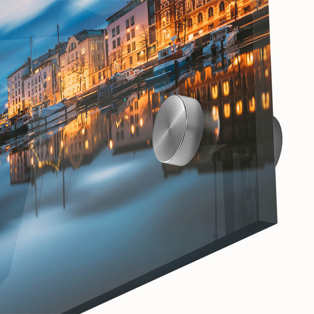 Large abstract wall art depicting a Finnish landscape in mid-century modernist style.