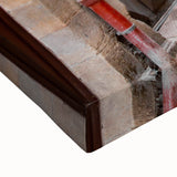 Black and white landscape art painting of Lyon on stretched canvas, suitable for bedroom wall decor.