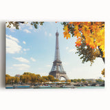 Black and white stretched canvas of Paris scenery, ideal for kitchen wall art or bedroom ambiance.