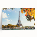Black and white large art print of Paris scenery on stretched canvas, ideal for kitchen wall art.