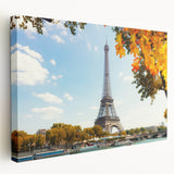 Large art of Paris scenery on stretched canvas with soft pastel shades, ideal for kitchen wall art.