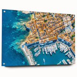 Acrylic print of a Provence landscape in muted earth tones, suitable for dining room art.