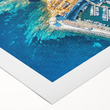 Art deco poster featuring a serene Provence landscape in soft pastel tones on rolled canvas, suitable for dining room decor.