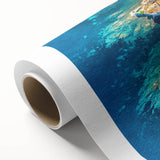 Art deco style poster of Provence, France scenery in soft pastel colors on rolled canvas, ideal for nursery wall art.