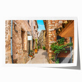 Extra large rolled print of a vibrant floral scene in Southern France, perfect for art wall dining room decor.