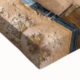 Black and white landscape art painting of southern France on stretched canvas, ideal for bedroom wall decor.