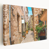 Large art of a serene French southern landscape on stretched canvas, with soft pastel colors, ideal for kitchen wall art.