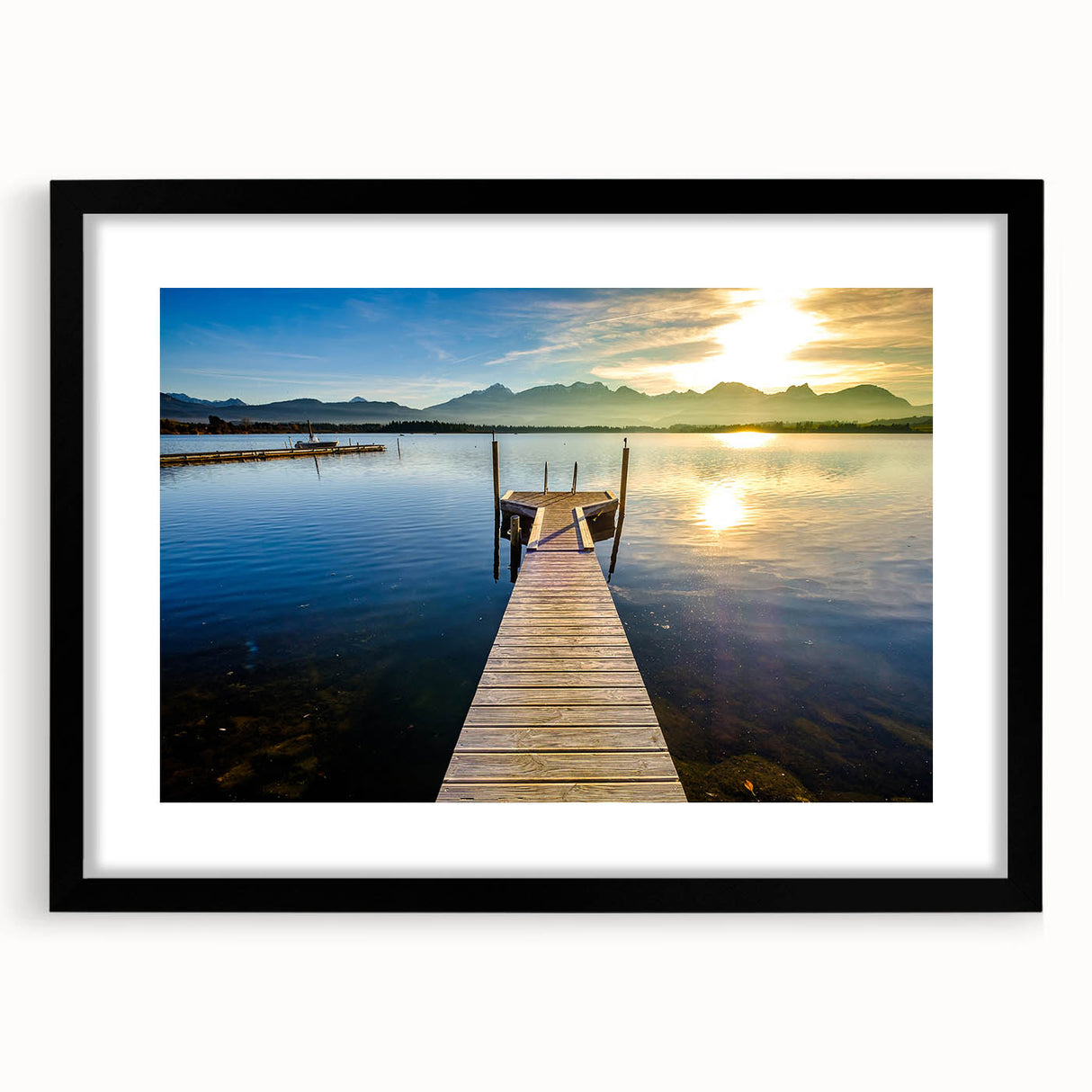 Extra large framed abstract print of colorful Bavarian scenery on textured canvas, ideal for living room decor.