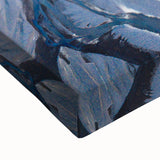 Large art depicting a black and white Icelandic landscape on stretched canvas, suitable for bedroom wall decor.