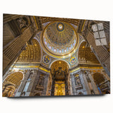 Acrylic print of a large abstract depiction of Rome in muted earth tones, suitable for bedroom or dining room decor.