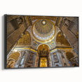 Black and white framed canvas of vintage Rome landscape, ideal for bedroom wall art.