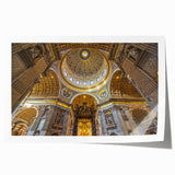 Extra large rolled print of a Roman scenery with vibrant floral accents, ideal for art wall dining room.