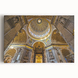 Black and white photo of Rome on stretched canvas, suitable as large kitchen wall art or for a bedroom.