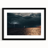 Extra large abstract art print featuring a textured, colorful European landscape on a black framed canvas.