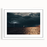 Textured abstract art print of a European scenery in Latvia, featuring muted earth tones on a framed white mat.