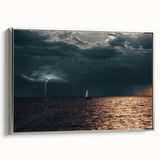 Landscape art painting of a European scenery in Latvia, displayed on a silver-framed canvas.