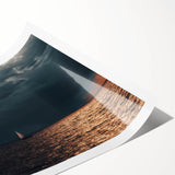 Extra large rolled print featuring line art flowers in muted tones, ideal for large living room wall art.