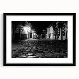 Extra large framed abstract print of colorful Barcelona scenery in vibrant hues, ideal for living room decor.