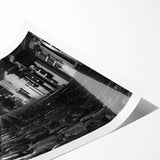 Extra large wall art featuring line art flowers in muted tones on a rolled canvas, ideal for large living room decor.