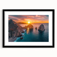 Extra large wall art featuring an abstract depiction of Baja California in vibrant.