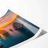 Extra large wall art featuring line art flowers in muted earth tones on a rolled canvas, ideal for large living room decor.