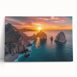Black and white stretched canvas of Baja California scenery, ideal for kitchen wall art or bedroom ambiance.
