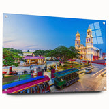 Acrylic print of a Yucatan scenery in soft earth tones, suitable for bedroom or dining room decor.