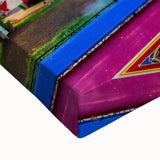 Black and white landscape art painting of Yucatan scenery on large stretched canvas, ideal for bedroom wall art.