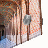 Large abstract depiction of Middle Eastern scenery in muted earth tones on acrylic glass, ideal for dining room art.