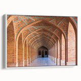 Vintage poster art of a Middle Eastern scenery on a framed canvas, featuring colorful art in extra large size.