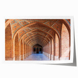 Extra large rolled print featuring a floral scenery of Iran in muted earth tones, ideal for art wall dining room.