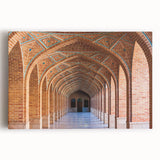 Black and white large art print of Middle East scenery on stretched canvas, ideal for kitchen wall art.