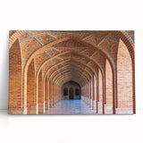 Black and white stretched canvas depicting Middle Eastern scenery, ideal for kitchen wall art or bedroom ambiance.