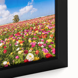 Extra large framed canvas of a textured Middle Eastern scenery in vibrant colors, ideal for living room decor.