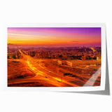 Extra large rolled print of a Middle Eastern Omani landscape, featuring muted earth tones, ideal for art wall dining room.