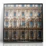 Large abstract wall art depicting a Saudi Arabian landscape in muted earth tones on a framed acrylic print.