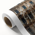 Art deco poster of a Saudi Arabian landscape in muted earth tones on rolled canvas, ideal for nursery wall art.