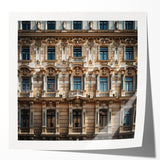 Extra large rolled print of a Middle-Eastern scenery with floral elements, ideal for art wall dining room.