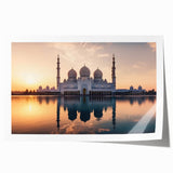 Extra large rolled print of Abu Dhabi scenery, featuring muted earth tones, ideal for art wall dining room.