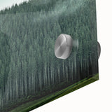 Large abstract wall art of Auckland's skyline in muted gray and blue tones on acrylic glass, ideal for dining room art.