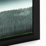 Extra large black framed canvas of Auckland's skyline with colorful, textured art, ideal for living room decor.