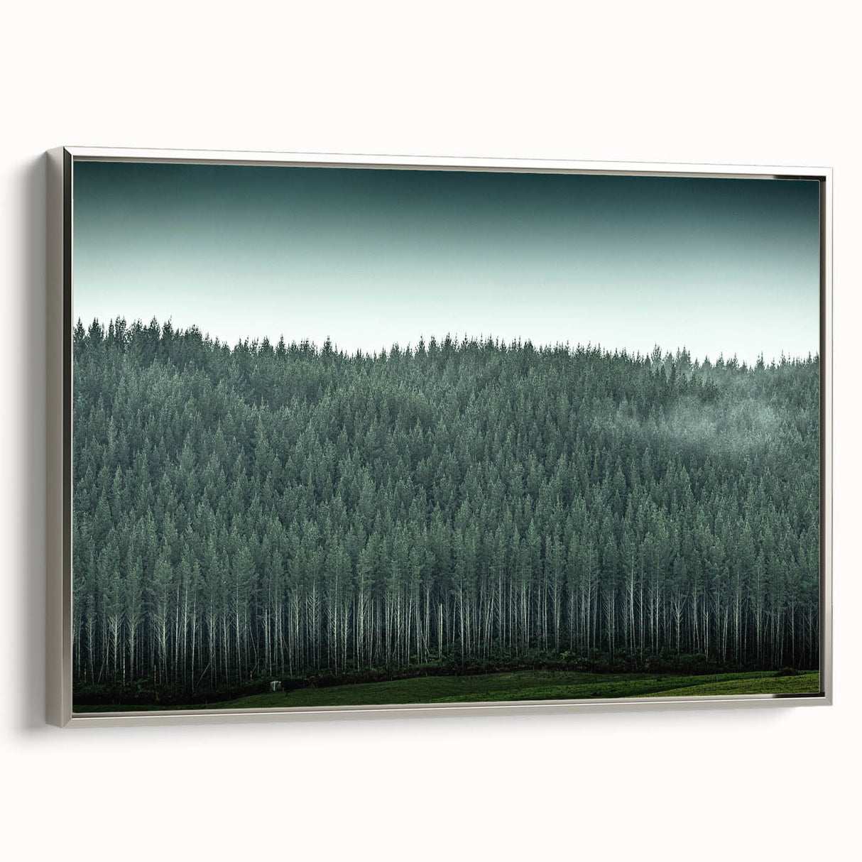 Framed canvas depicting a vintage-style landscape of Auckland with a black and colorful palette, ideal for office decor.