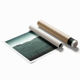 Extra large rolled print of Auckland scenery with vibrant green and blue tones, ideal for classy bathroom wall art.