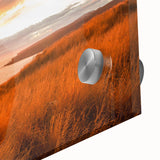 Large abstract wall art featuring the Canterbury, New Zealand scenery in muted earth tones on acrylic glass.