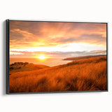 Black and white landscape art painting of Canterbury, New Zealand on framed canvas, ideal for bedroom wall decor.