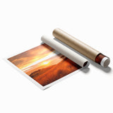 Extra large rolled print of Canterbury, New Zealand scenery with floral elements in soft green and blue tones.