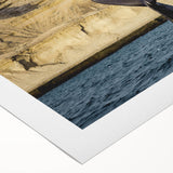 Art deco poster of an Argentine landscape in muted earth tones on rolled canvas, suitable for dining room decor.