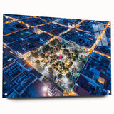 Acrylic print of a large abstract depiction of Bolivia's landscape in earth tones, ideal for bedroom or dining room decor.