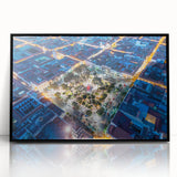 Large abstract wall art of a Bolivian landscape in muted earth tones on a framed acrylic.