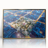 Large art print of a Bolivian landscape in muted earth tones on a framed acrylic, ideal for modern art wall decor.